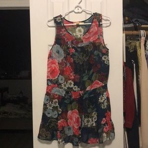 Pins & needles floral chiffon dress